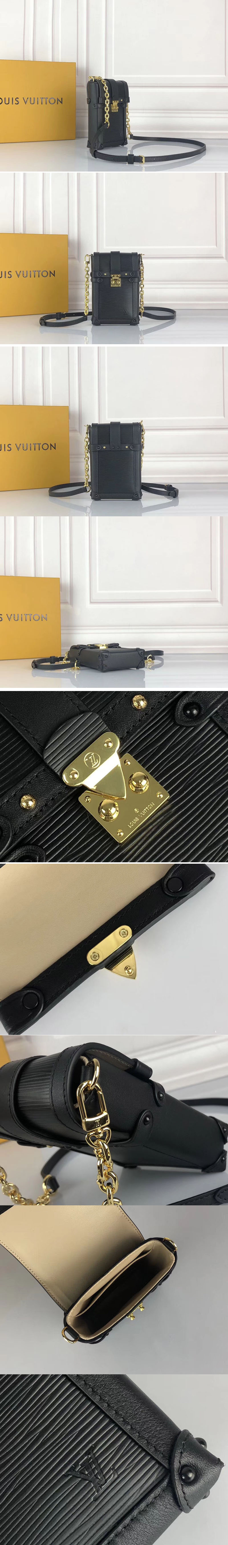 Replica Louis Vuitton M63913 LV Iphone 8 Plus Case Epi Leather Black