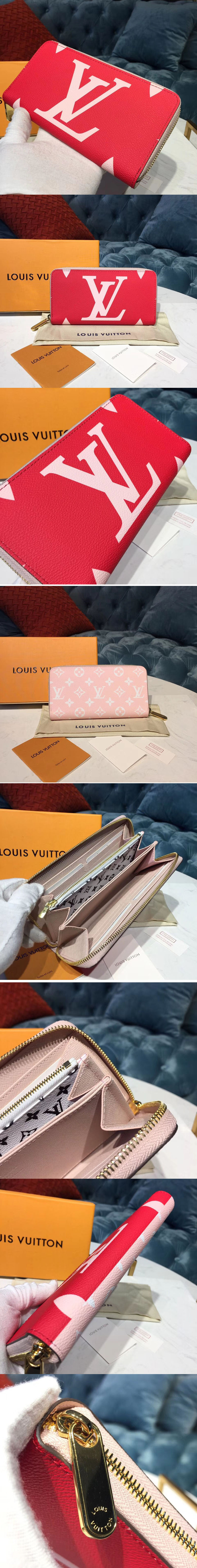 Replica Louis Vuitton M67550 LV Zippy Wallet Monogram coated canvas Red