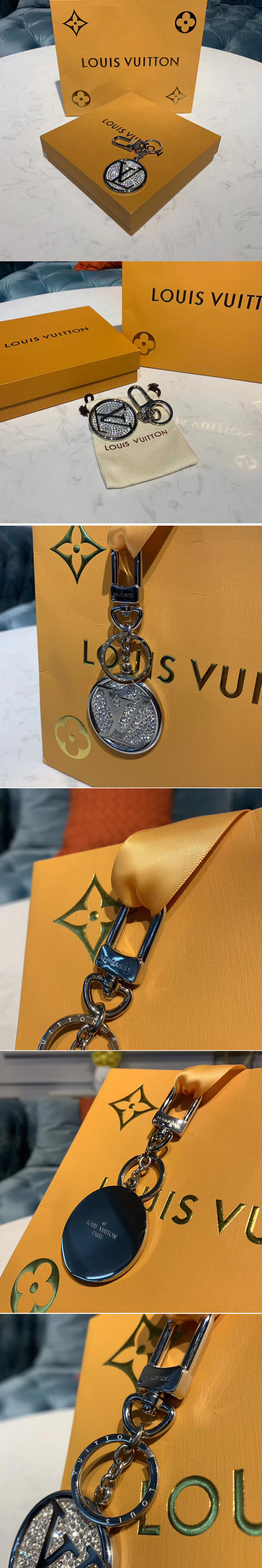 Replica Louis Vuitton M68464 LV Circle Strass bag charm and key holder