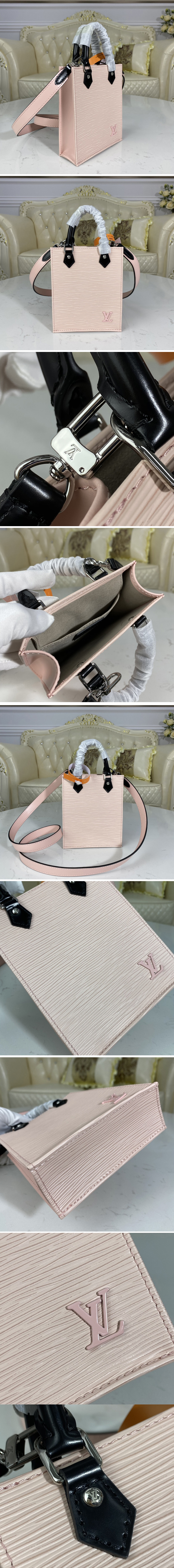 Replica Louis Vuitton M69575 LV Petit Sac Plat bag in Pink Epi leather