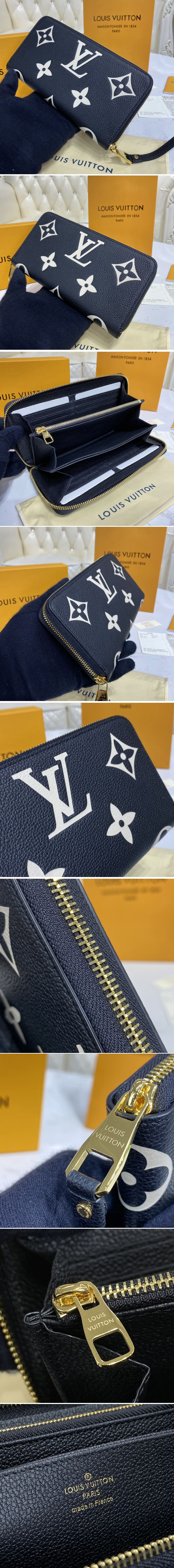Replica Louis Vuitton M69794 LV Zippy Wallet in Black Monogram Empreinte leather