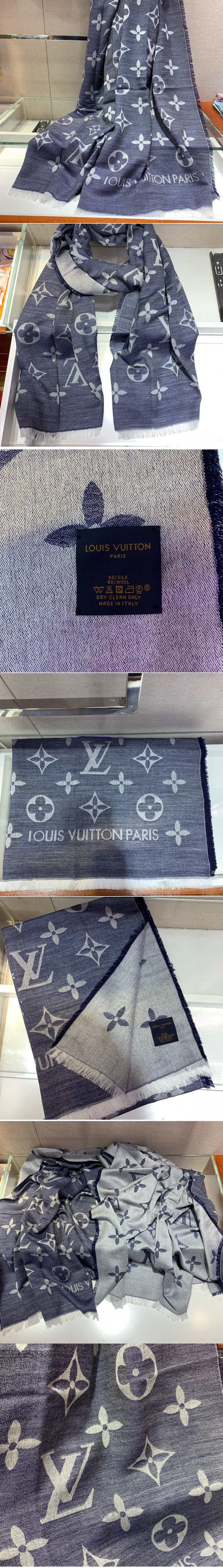 Replica Louis Vuitton M70674 LV Daily Monogram stole Scarf in Monogram Denim