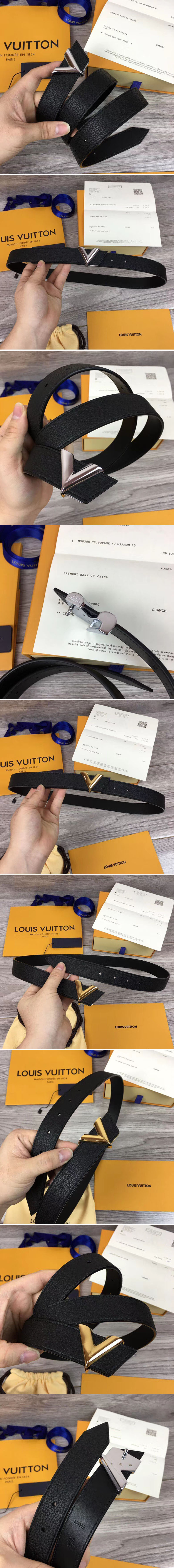 Replica Louis Vuitton LV Twist 30mm M9362 Womens Leather Belts Black