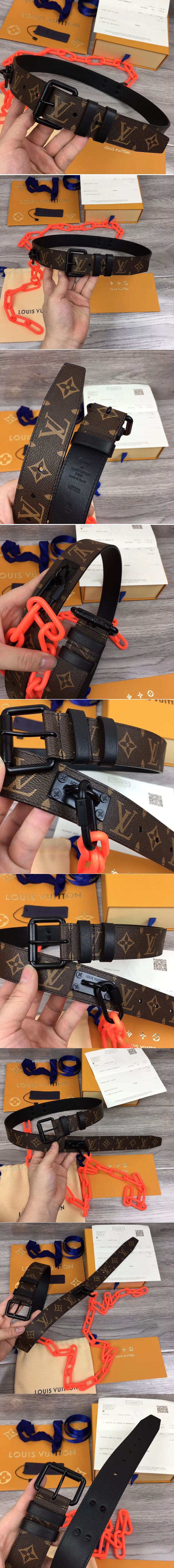 Replica Louis Vuitton MP228Q LV Signature 35mm Belt Monogram canvas