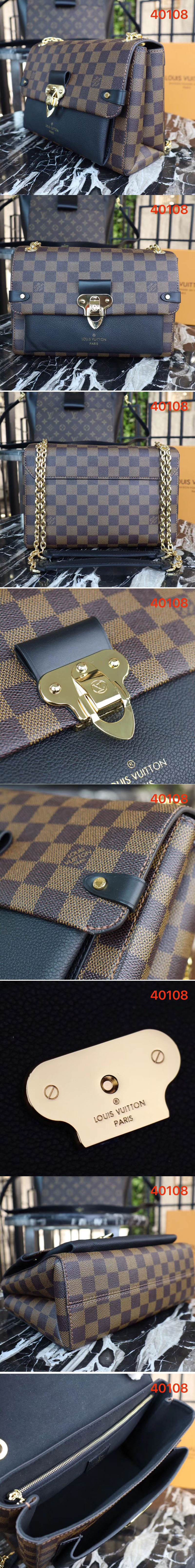 Replica Louis Vuitton N40108 Damier Ebene Canvas Vavin PM Black