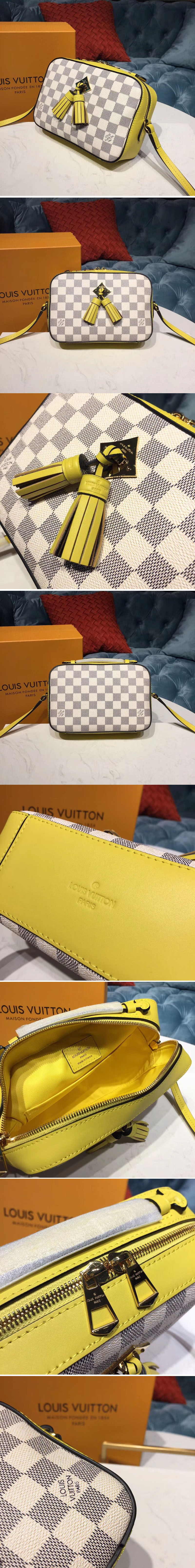 Replica Louis Vuitton N40154 LV Saintonge Bags Damier Azur Canvas Pineapple