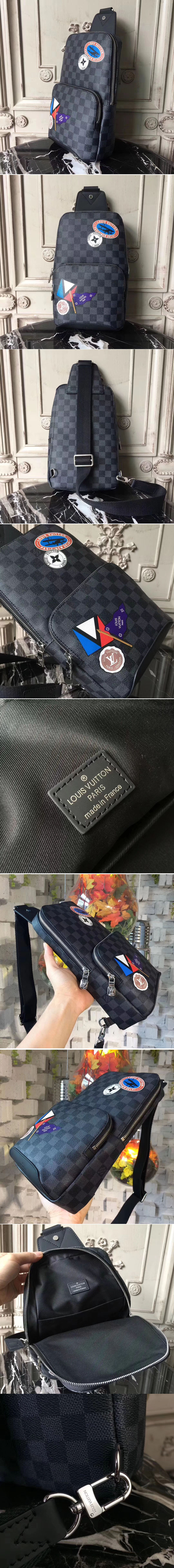Replica Louis Vuitton N41056 Avenue Sling Damier Graphite Bags