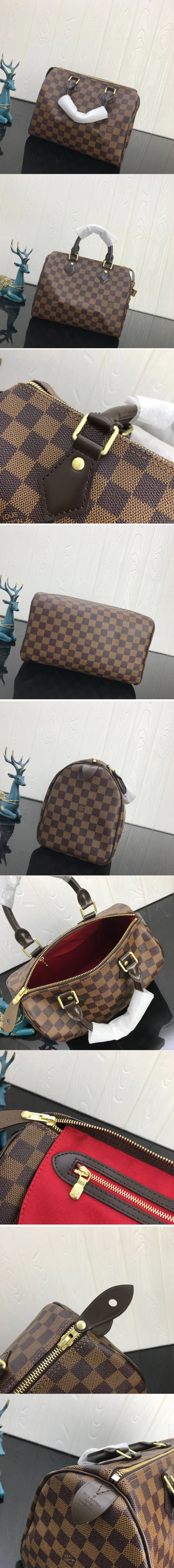 Replica Louis Vuitton N41365 LV Speedy 25 Damier Ebene Canvas