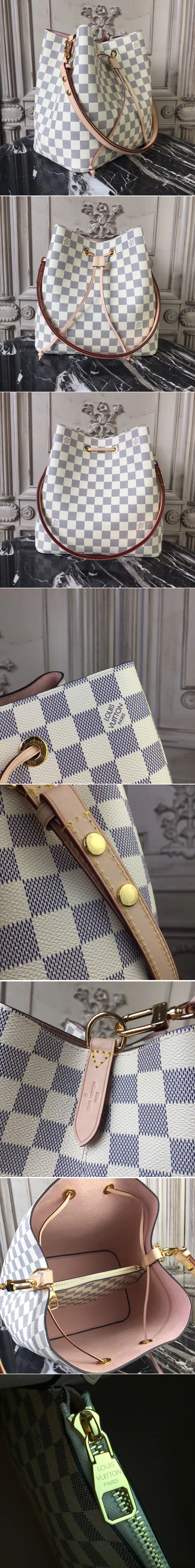 Replica Louis Vuitton N42222 Noe Damier Azur Canvas Bags