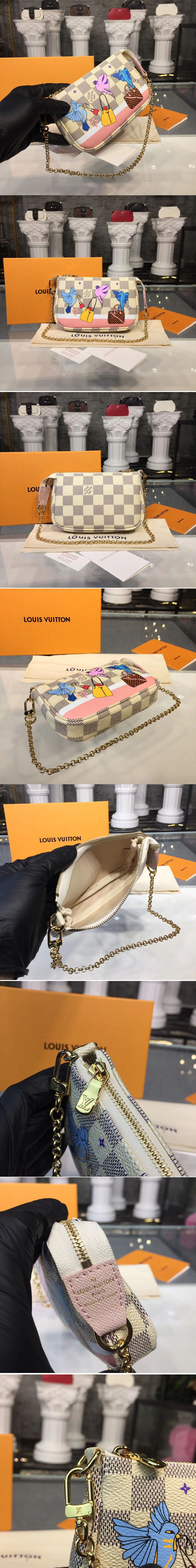 Replica Louis Vuitton N64451 LV Damier Azur Canvas Mini Pochette Accessoires