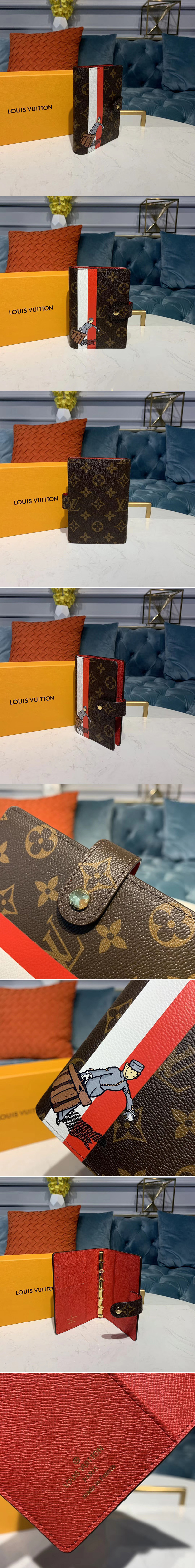 Replica Louis Vuitton R20005 LV Small Ring Agenda Cover Wallet Monogram canvas With Doorman