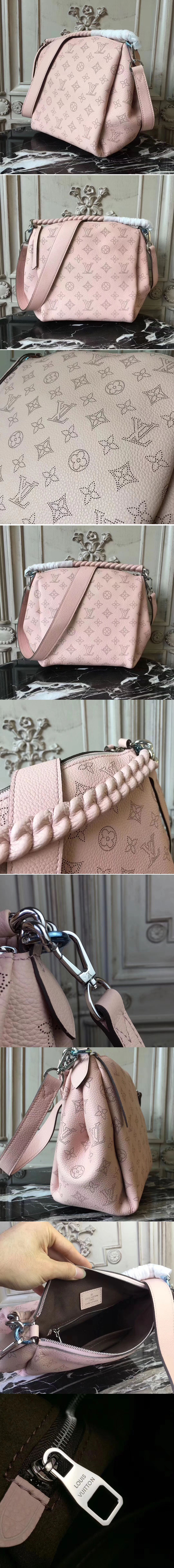 Replica Louis Vuitton M51219 Babylone Chain BB Mahina Leather Bags Pink