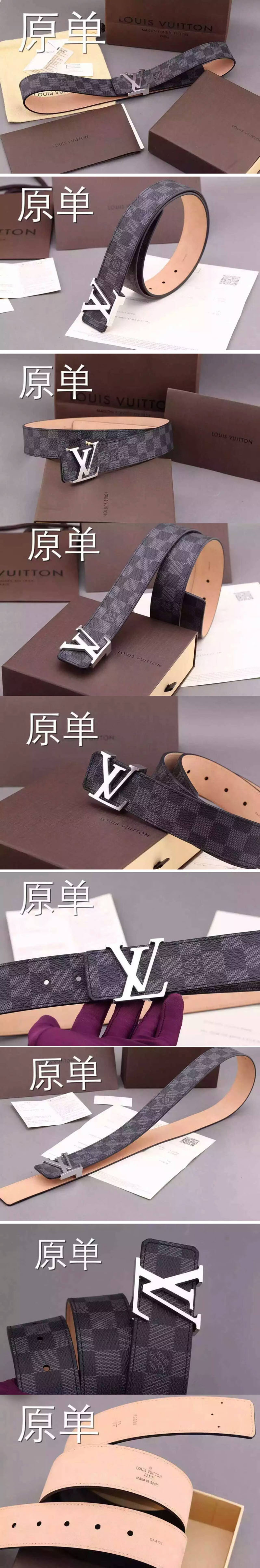 Replica Louis Vuitton M9808 LV Initiales 40MM Belts Damier Graphite 