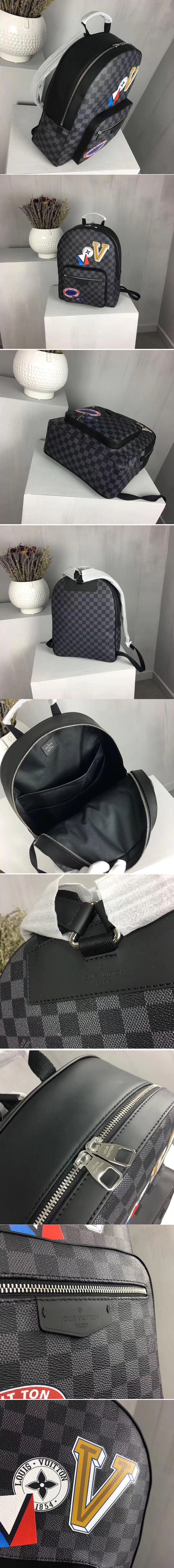 Replica Louis Vuitton N64424 Josh Backpack Damier Graphite Bags